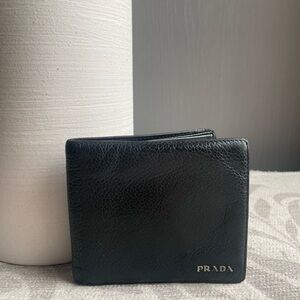 Prada Black Leather Card Holder